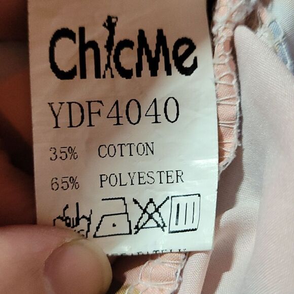 CBR Beautiful Blush Pink Floral Lace-Up Crop Top XL - Picture 7 of 8